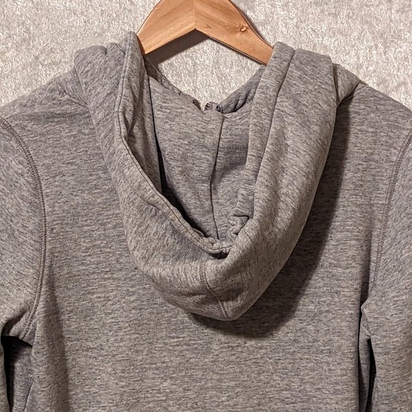 American Eagle Gray Fleece Hooded Jacket EUC - Picture 7 of 7